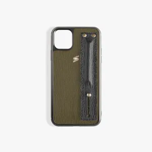 iPhone 11 Case Corteccia Strap Green