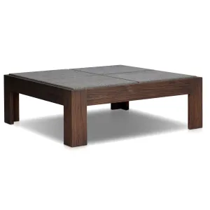 Norte Outdoor Coffee Table, Natural Lava Stone