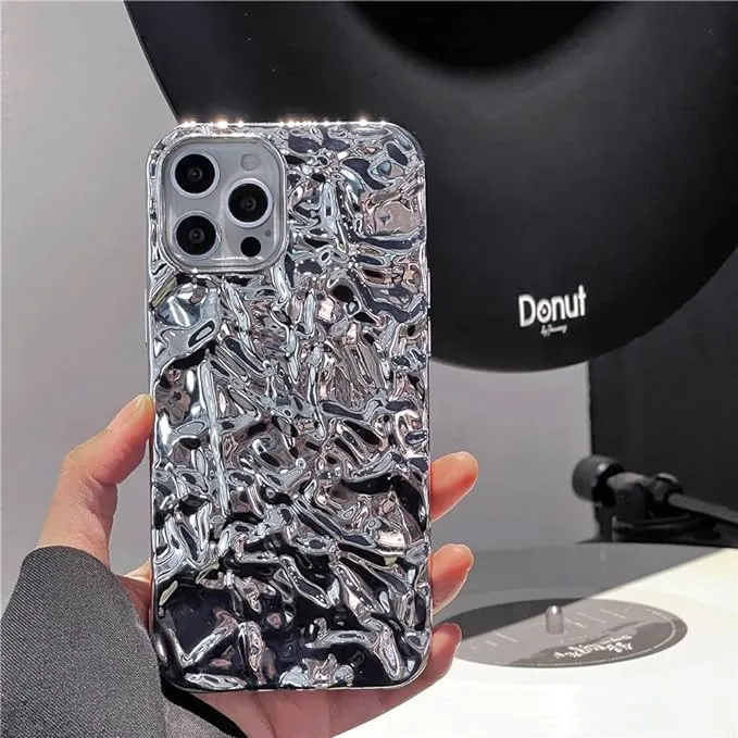 Paper Crush Designer Silicon Case for iPhone ( Silver )