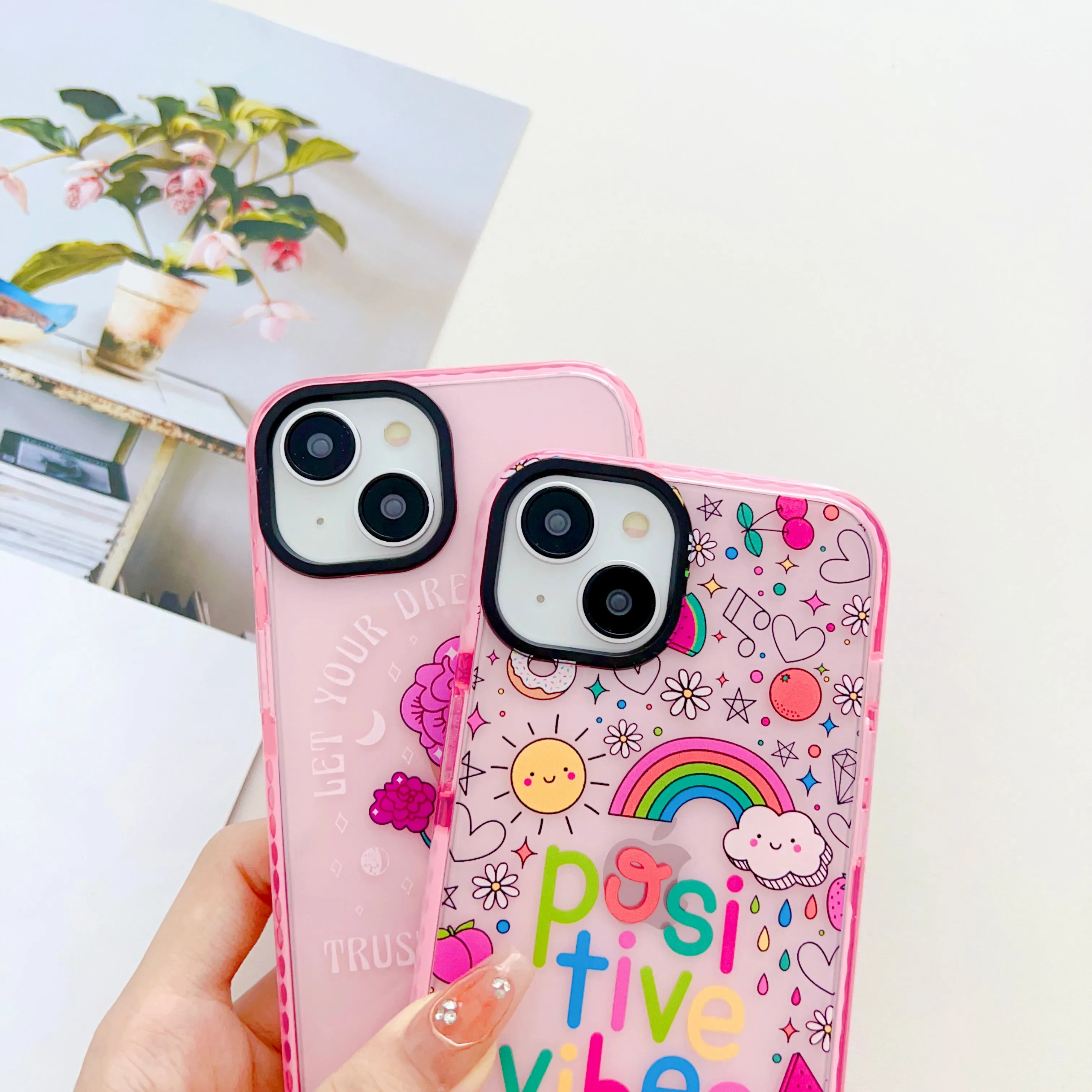 Positive Vibes Only Designer Impact Proof Case for iPhone