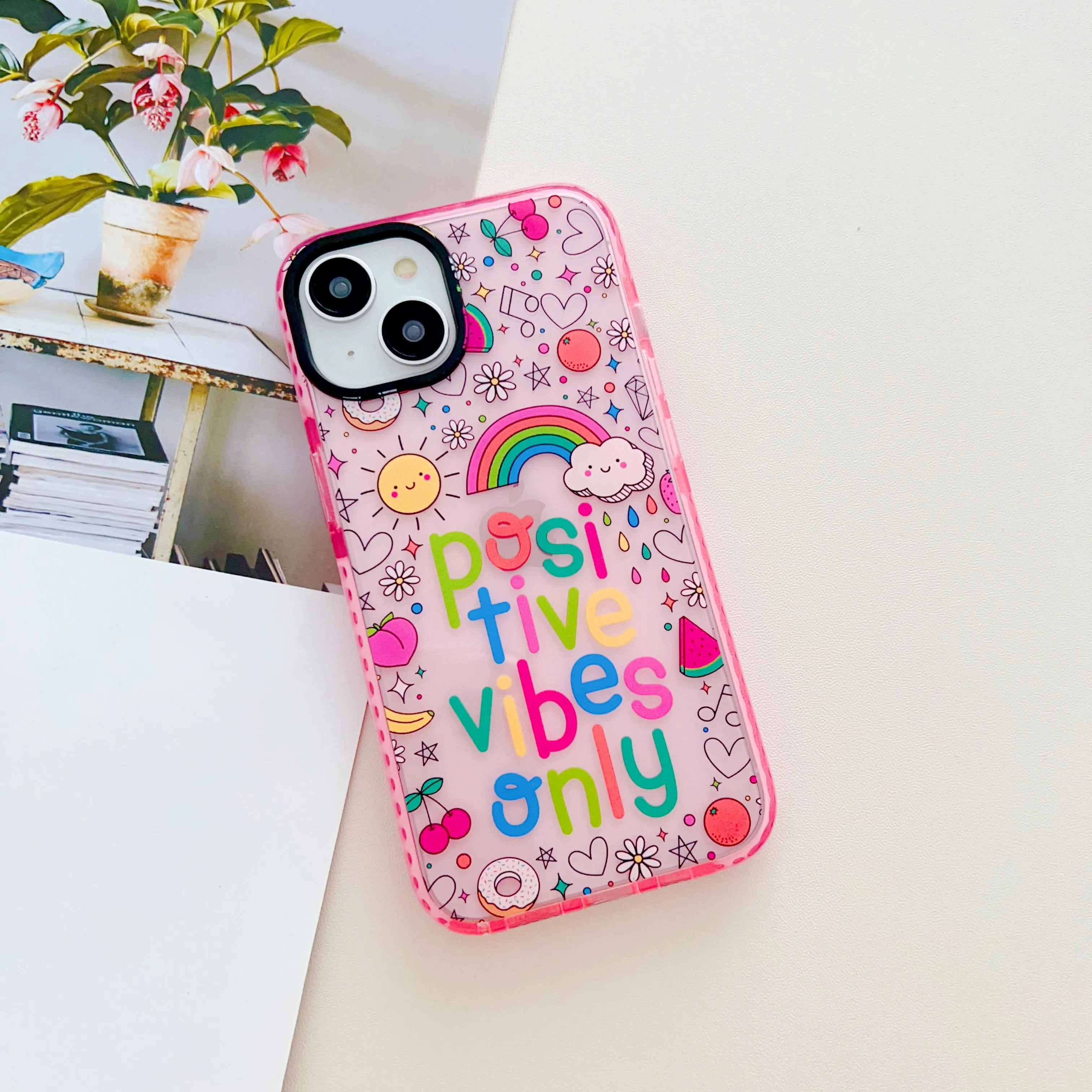 Positive Vibes Only Designer Impact Proof Case for iPhone