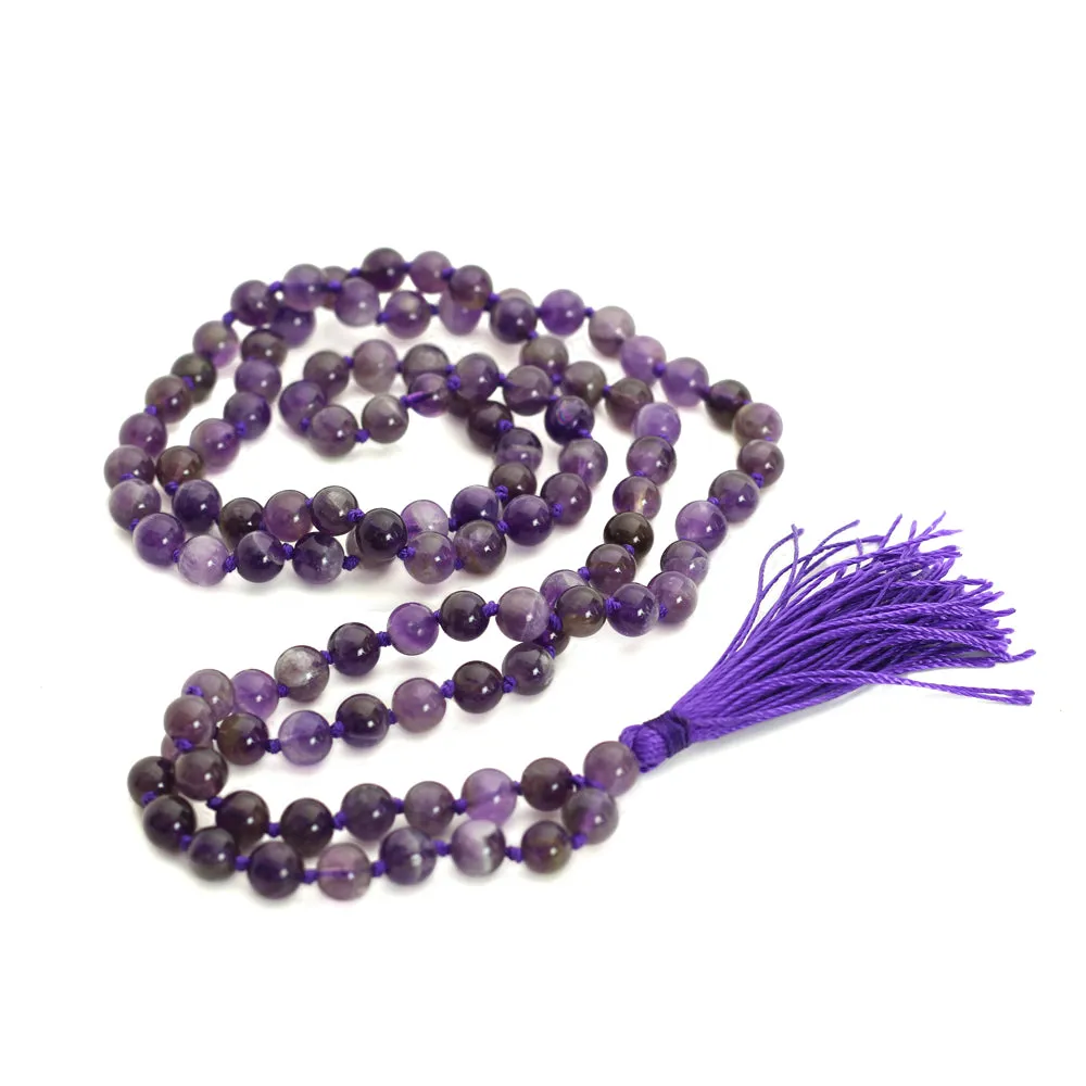 Prayer Mala Beads - Amethyst - 108 Prayer Beads