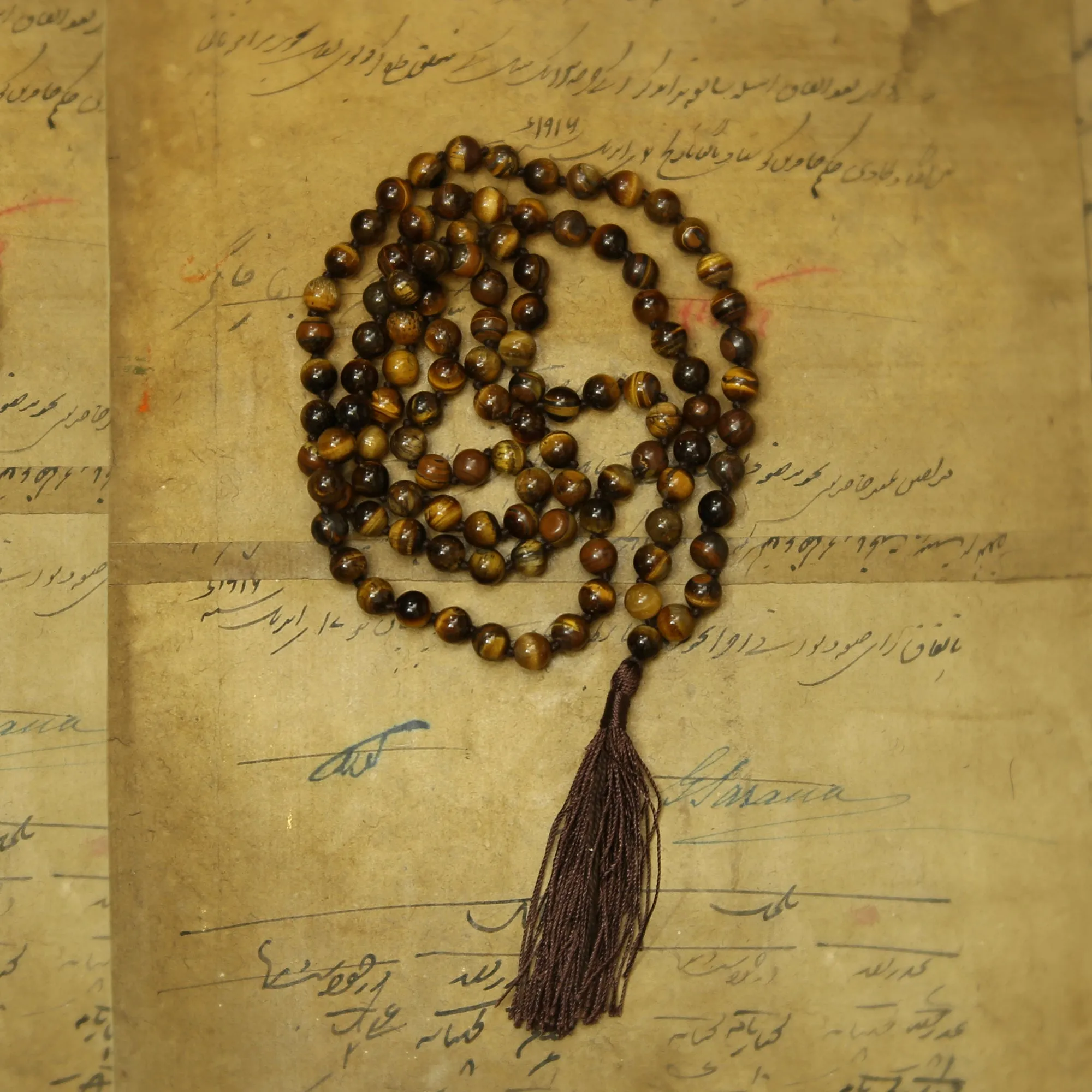 Prayer Mala Beads - Tiger Eye - 108 Prayer Beads