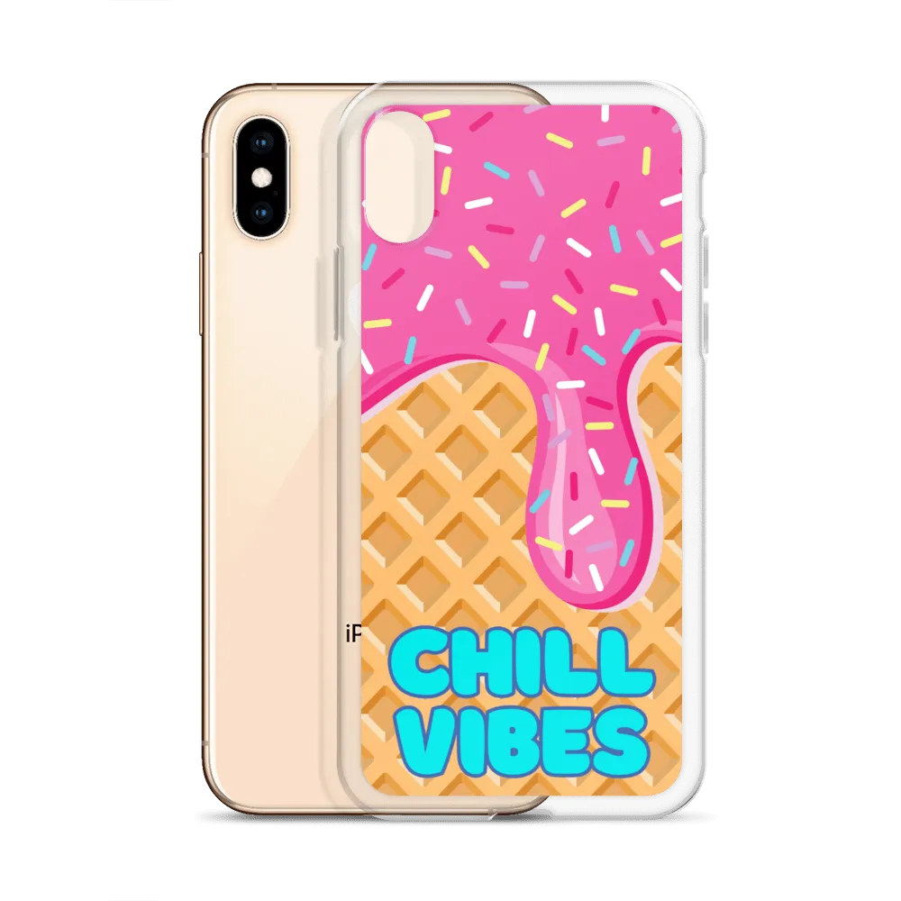 "Chill Vibes" Waffle Cone Phone Case (iPhone 7/7 Plus/8/8 Plus/X/XS/XS Max/XR/11/11 Pro/11 Pro Max/SE/12 mini/12/12 Pro/12 Pro Max/13 mini/13/13 Pro/13 Pro Max/14/14 Plus/14 Pro/14 Pro Max)