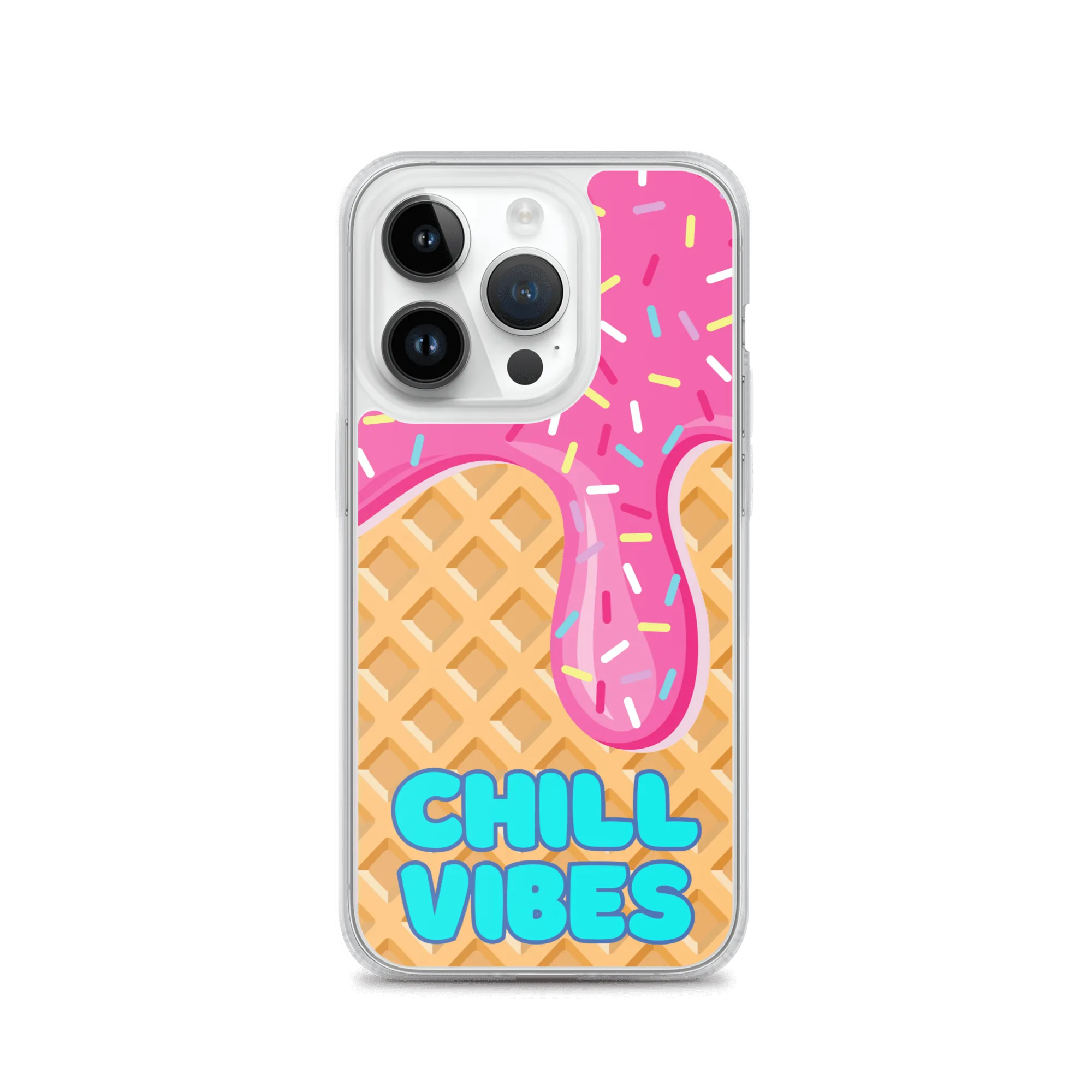 "Chill Vibes" Waffle Cone Phone Case (iPhone 7/7 Plus/8/8 Plus/X/XS/XS Max/XR/11/11 Pro/11 Pro Max/SE/12 mini/12/12 Pro/12 Pro Max/13 mini/13/13 Pro/13 Pro Max/14/14 Plus/14 Pro/14 Pro Max)