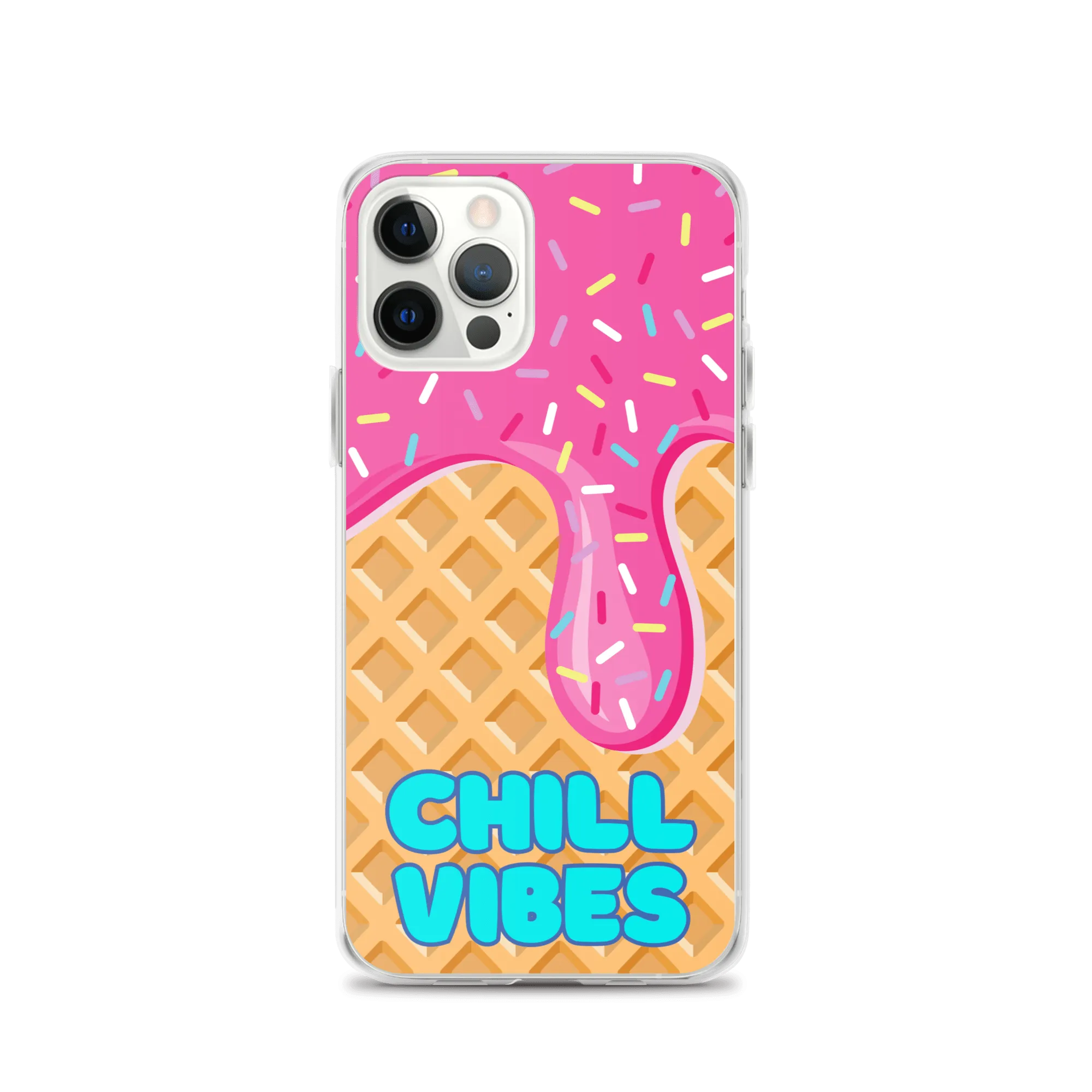 "Chill Vibes" Waffle Cone Phone Case (iPhone 7/7 Plus/8/8 Plus/X/XS/XS Max/XR/11/11 Pro/11 Pro Max/SE/12 mini/12/12 Pro/12 Pro Max/13 mini/13/13 Pro/13 Pro Max/14/14 Plus/14 Pro/14 Pro Max)