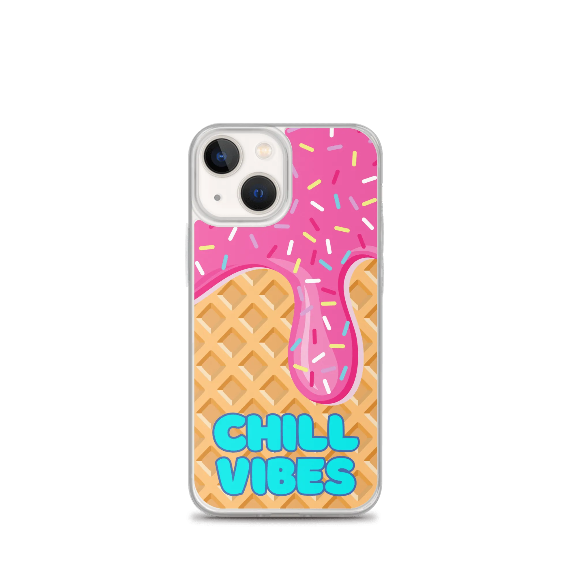 "Chill Vibes" Waffle Cone Phone Case (iPhone 7/7 Plus/8/8 Plus/X/XS/XS Max/XR/11/11 Pro/11 Pro Max/SE/12 mini/12/12 Pro/12 Pro Max/13 mini/13/13 Pro/13 Pro Max/14/14 Plus/14 Pro/14 Pro Max)