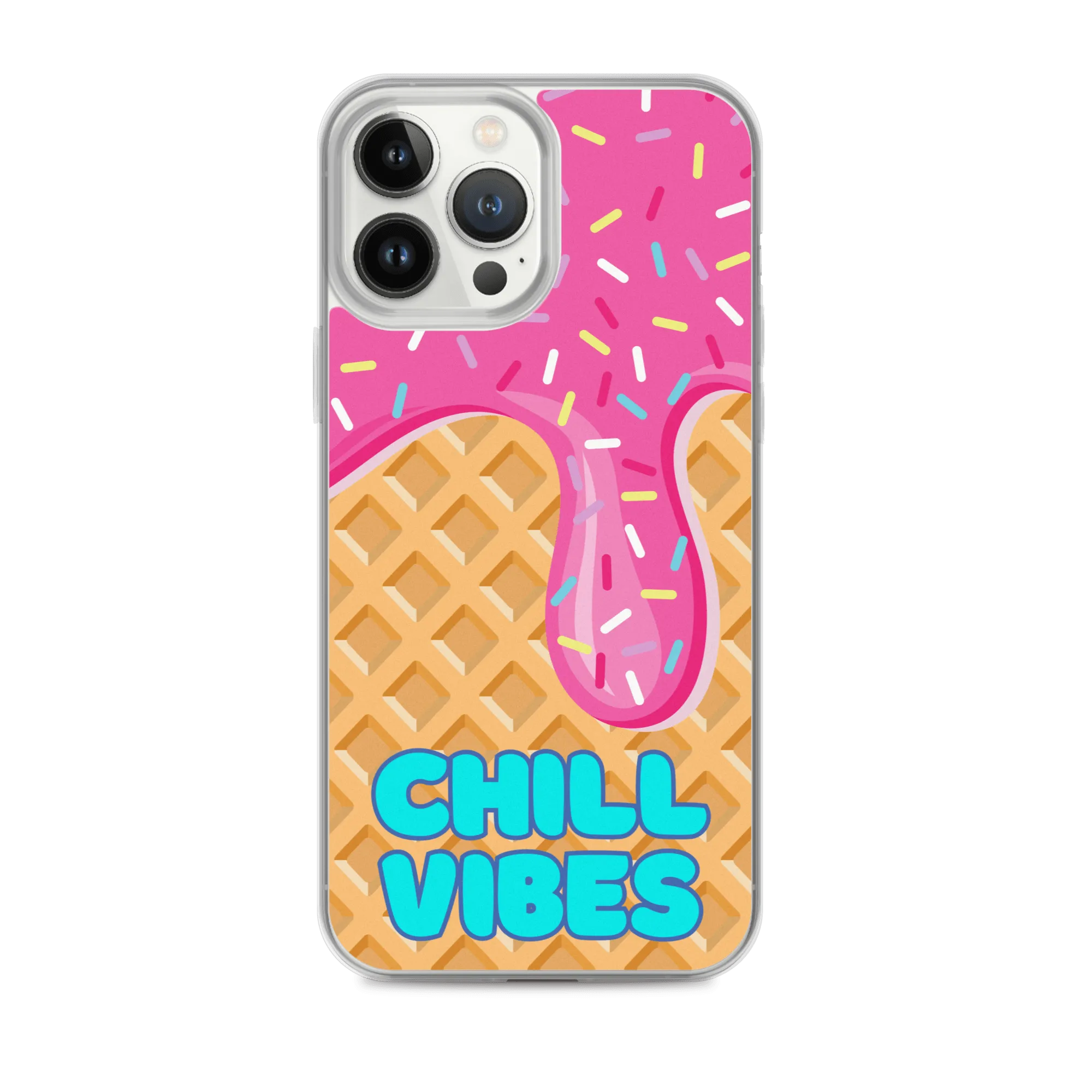 "Chill Vibes" Waffle Cone Phone Case (iPhone 7/7 Plus/8/8 Plus/X/XS/XS Max/XR/11/11 Pro/11 Pro Max/SE/12 mini/12/12 Pro/12 Pro Max/13 mini/13/13 Pro/13 Pro Max/14/14 Plus/14 Pro/14 Pro Max)