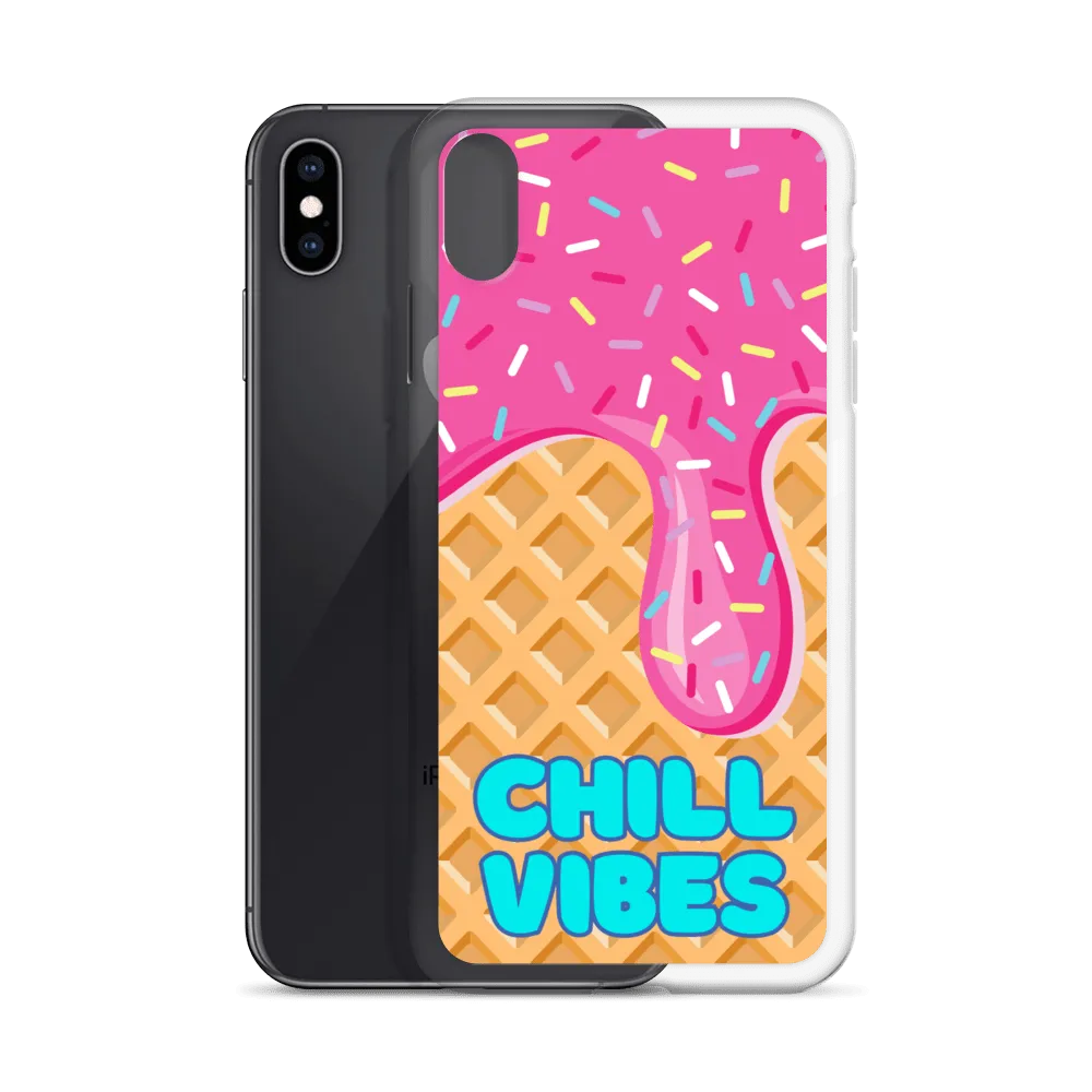 "Chill Vibes" Waffle Cone Phone Case (iPhone 7/7 Plus/8/8 Plus/X/XS/XS Max/XR/11/11 Pro/11 Pro Max/SE/12 mini/12/12 Pro/12 Pro Max/13 mini/13/13 Pro/13 Pro Max/14/14 Plus/14 Pro/14 Pro Max)