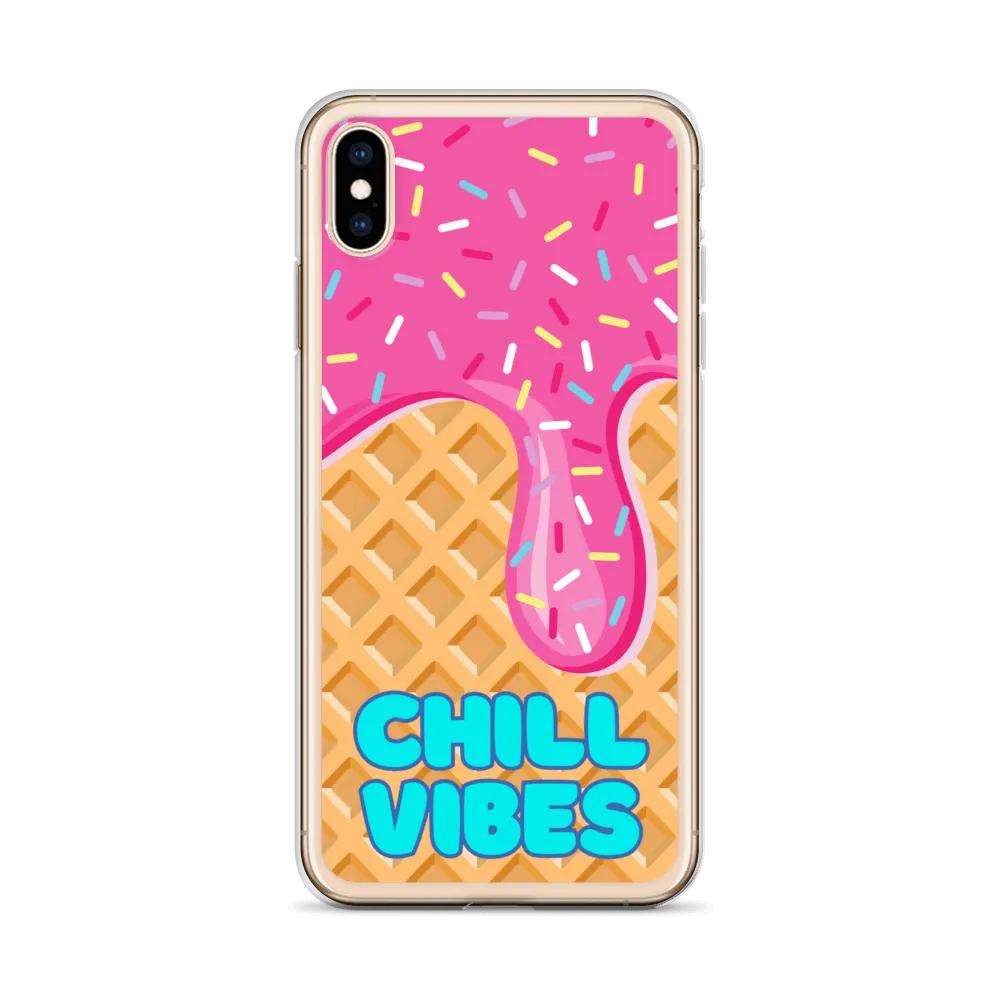 "Chill Vibes" Waffle Cone Phone Case (iPhone 7/7 Plus/8/8 Plus/X/XS/XS Max/XR/11/11 Pro/11 Pro Max/SE/12 mini/12/12 Pro/12 Pro Max/13 mini/13/13 Pro/13 Pro Max/14/14 Plus/14 Pro/14 Pro Max)