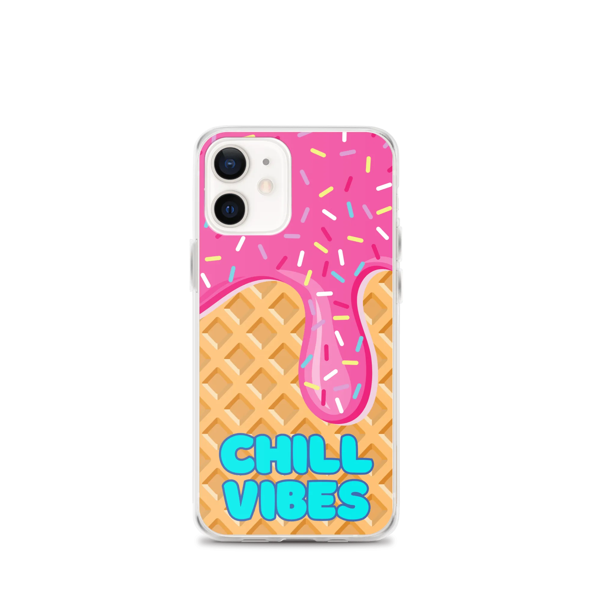 "Chill Vibes" Waffle Cone Phone Case (iPhone 7/7 Plus/8/8 Plus/X/XS/XS Max/XR/11/11 Pro/11 Pro Max/SE/12 mini/12/12 Pro/12 Pro Max/13 mini/13/13 Pro/13 Pro Max/14/14 Plus/14 Pro/14 Pro Max)