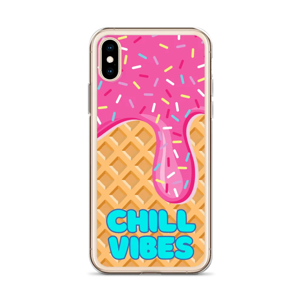 "Chill Vibes" Waffle Cone Phone Case (iPhone 7/7 Plus/8/8 Plus/X/XS/XS Max/XR/11/11 Pro/11 Pro Max/SE/12 mini/12/12 Pro/12 Pro Max/13 mini/13/13 Pro/13 Pro Max/14/14 Plus/14 Pro/14 Pro Max)