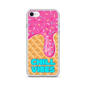 "Chill Vibes" Waffle Cone Phone Case (iPhone 7/7 Plus/8/8 Plus/X/XS/XS Max/XR/11/11 Pro/11 Pro Max/SE/12 mini/12/12 Pro/12 Pro Max/13 mini/13/13 Pro/13 Pro Max/14/14 Plus/14 Pro/14 Pro Max)