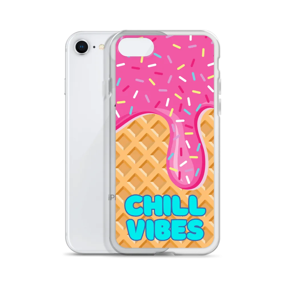 "Chill Vibes" Waffle Cone Phone Case (iPhone 7/7 Plus/8/8 Plus/X/XS/XS Max/XR/11/11 Pro/11 Pro Max/SE/12 mini/12/12 Pro/12 Pro Max/13 mini/13/13 Pro/13 Pro Max/14/14 Plus/14 Pro/14 Pro Max)