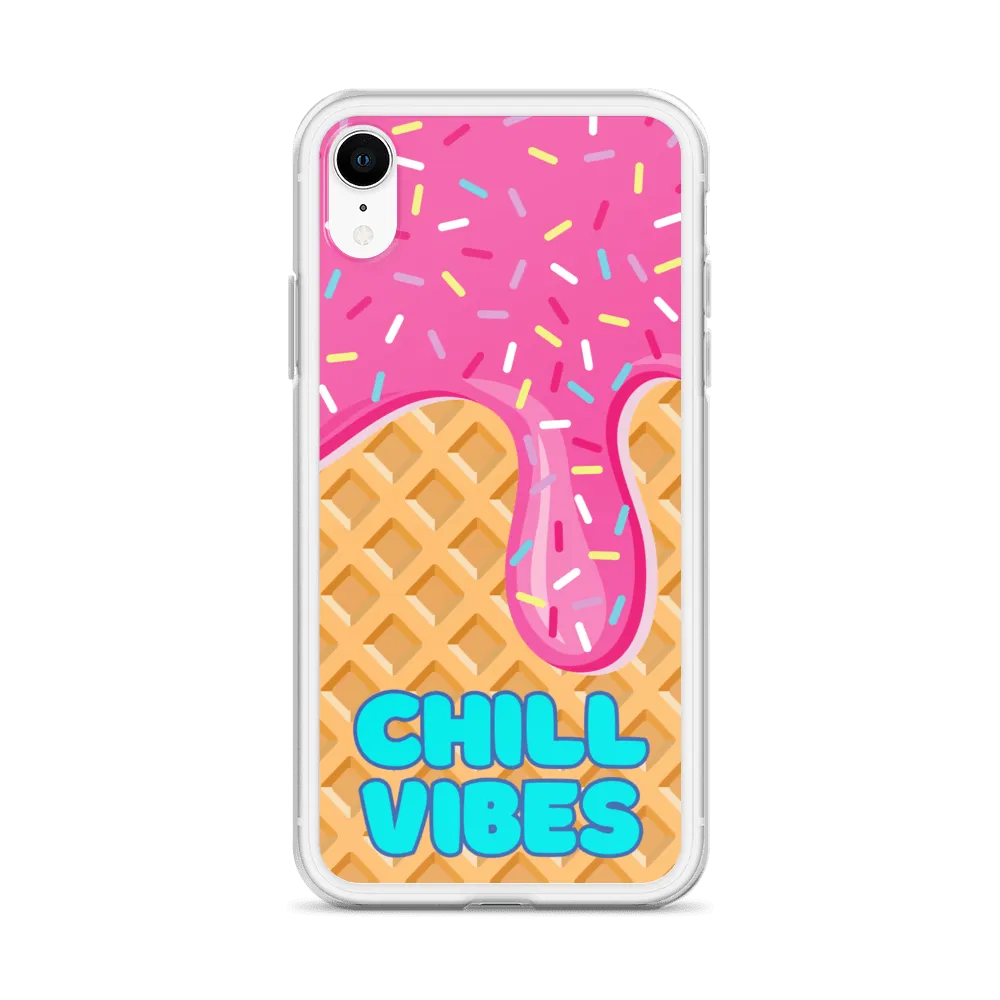 "Chill Vibes" Waffle Cone Phone Case (iPhone 7/7 Plus/8/8 Plus/X/XS/XS Max/XR/11/11 Pro/11 Pro Max/SE/12 mini/12/12 Pro/12 Pro Max/13 mini/13/13 Pro/13 Pro Max/14/14 Plus/14 Pro/14 Pro Max)