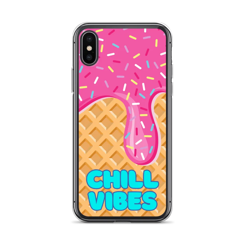 "Chill Vibes" Waffle Cone Phone Case (iPhone 7/7 Plus/8/8 Plus/X/XS/XS Max/XR/11/11 Pro/11 Pro Max/SE/12 mini/12/12 Pro/12 Pro Max/13 mini/13/13 Pro/13 Pro Max/14/14 Plus/14 Pro/14 Pro Max)