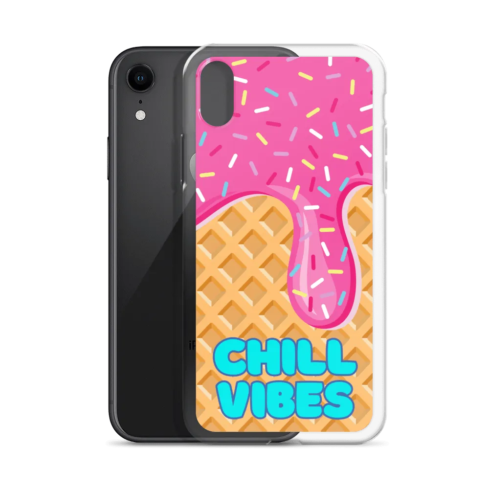 "Chill Vibes" Waffle Cone Phone Case (iPhone 7/7 Plus/8/8 Plus/X/XS/XS Max/XR/11/11 Pro/11 Pro Max/SE/12 mini/12/12 Pro/12 Pro Max/13 mini/13/13 Pro/13 Pro Max/14/14 Plus/14 Pro/14 Pro Max)