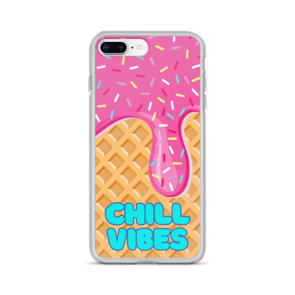 "Chill Vibes" Waffle Cone Phone Case (iPhone 7/7 Plus/8/8 Plus/X/XS/XS Max/XR/11/11 Pro/11 Pro Max/SE/12 mini/12/12 Pro/12 Pro Max/13 mini/13/13 Pro/13 Pro Max/14/14 Plus/14 Pro/14 Pro Max)