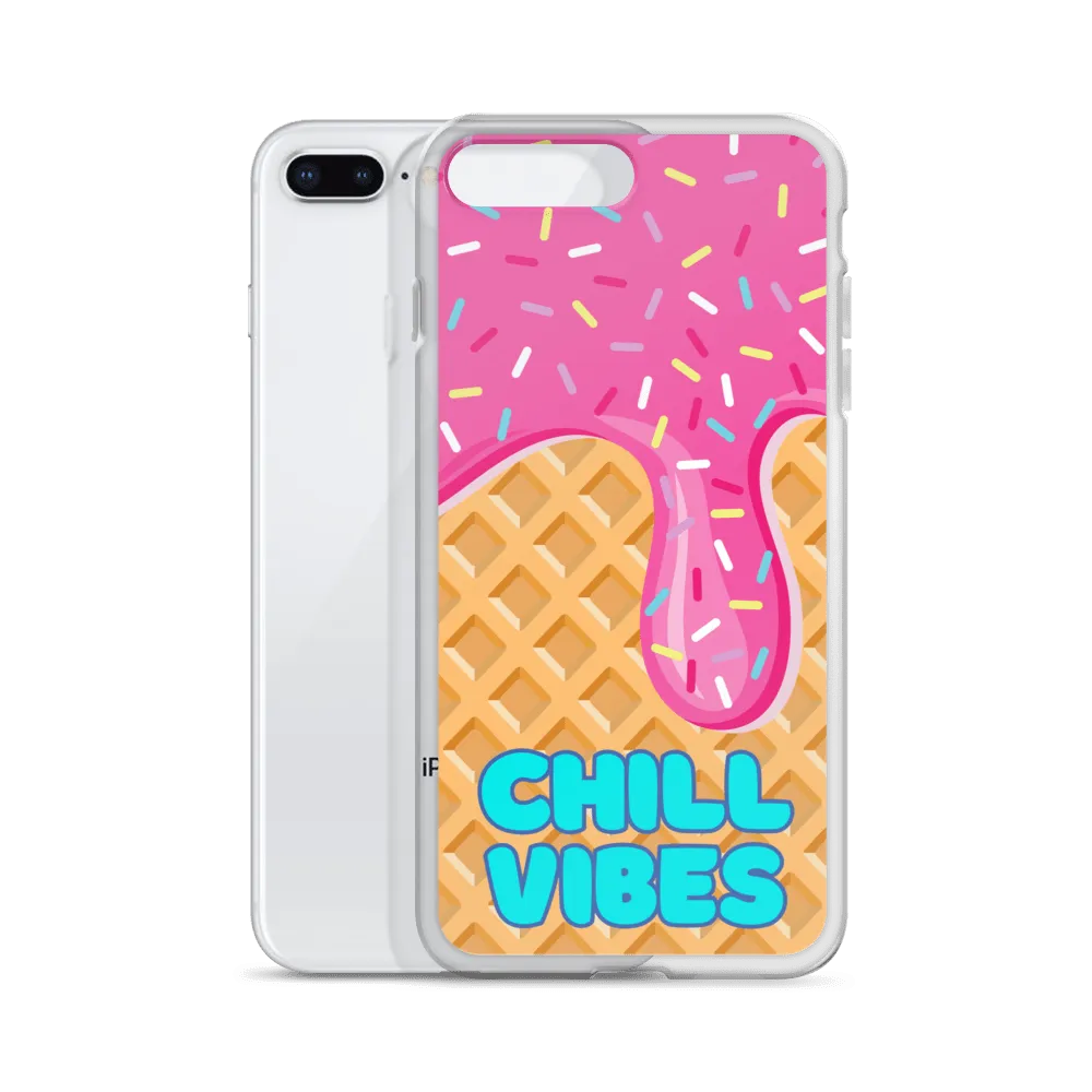 "Chill Vibes" Waffle Cone Phone Case (iPhone 7/7 Plus/8/8 Plus/X/XS/XS Max/XR/11/11 Pro/11 Pro Max/SE/12 mini/12/12 Pro/12 Pro Max/13 mini/13/13 Pro/13 Pro Max/14/14 Plus/14 Pro/14 Pro Max)