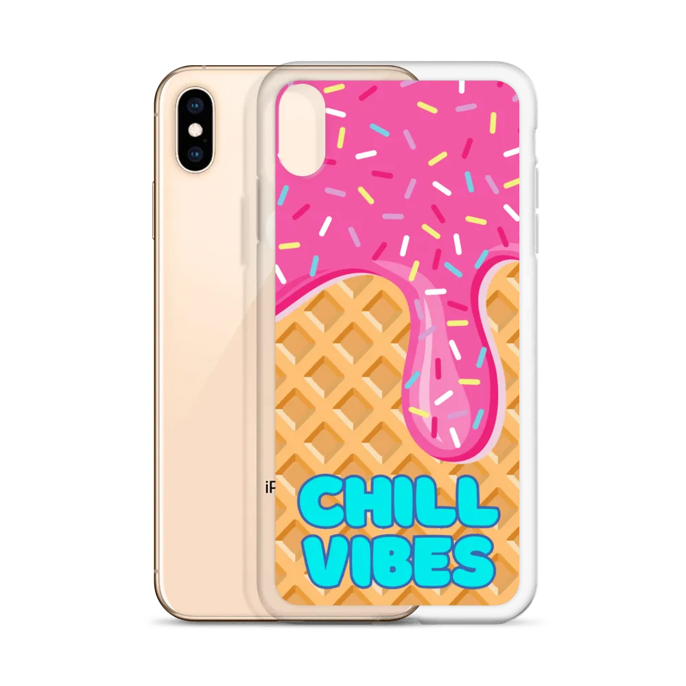 "Chill Vibes" Waffle Cone Phone Case (iPhone 7/7 Plus/8/8 Plus/X/XS/XS Max/XR/11/11 Pro/11 Pro Max/SE/12 mini/12/12 Pro/12 Pro Max/13 mini/13/13 Pro/13 Pro Max/14/14 Plus/14 Pro/14 Pro Max)