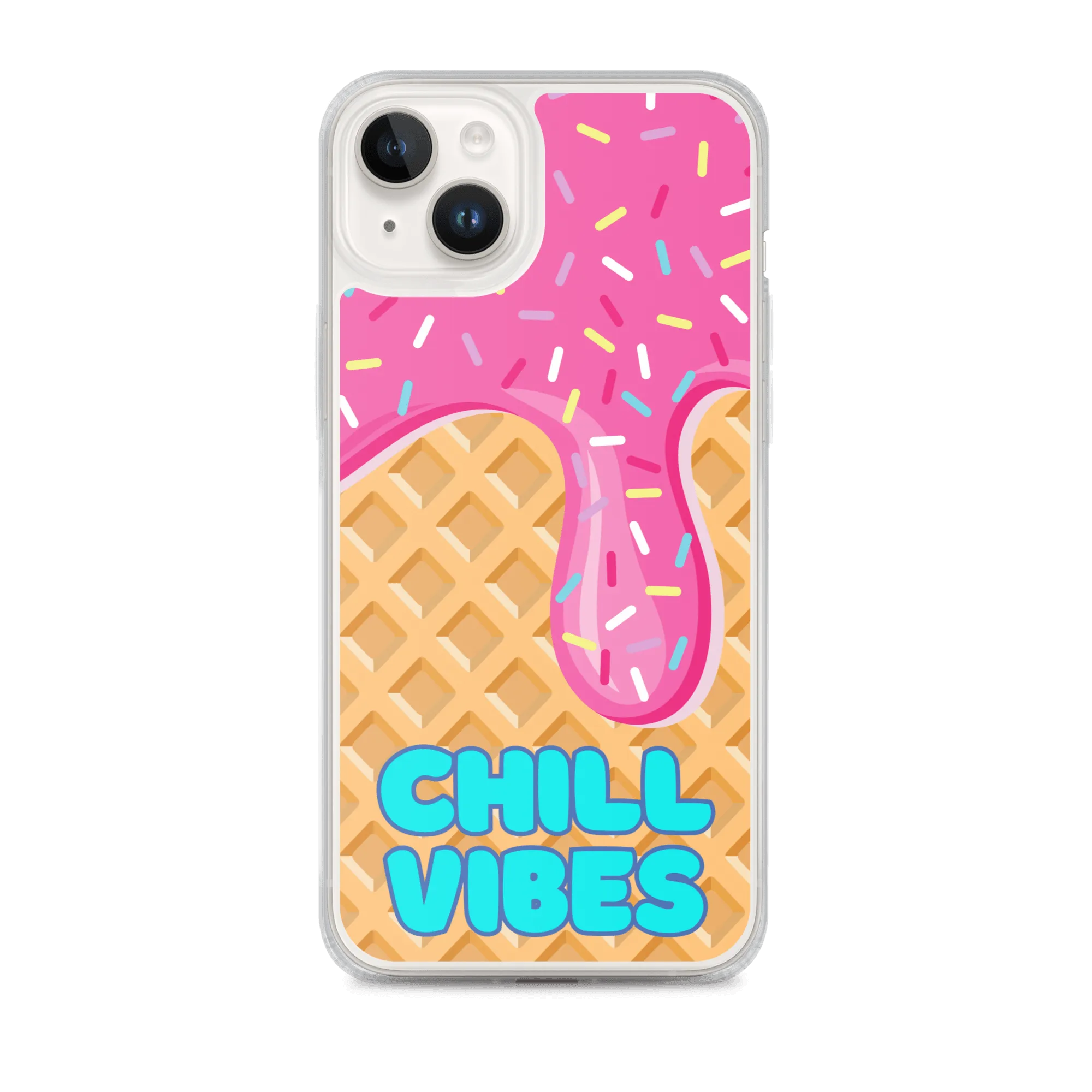 "Chill Vibes" Waffle Cone Phone Case (iPhone 7/7 Plus/8/8 Plus/X/XS/XS Max/XR/11/11 Pro/11 Pro Max/SE/12 mini/12/12 Pro/12 Pro Max/13 mini/13/13 Pro/13 Pro Max/14/14 Plus/14 Pro/14 Pro Max)