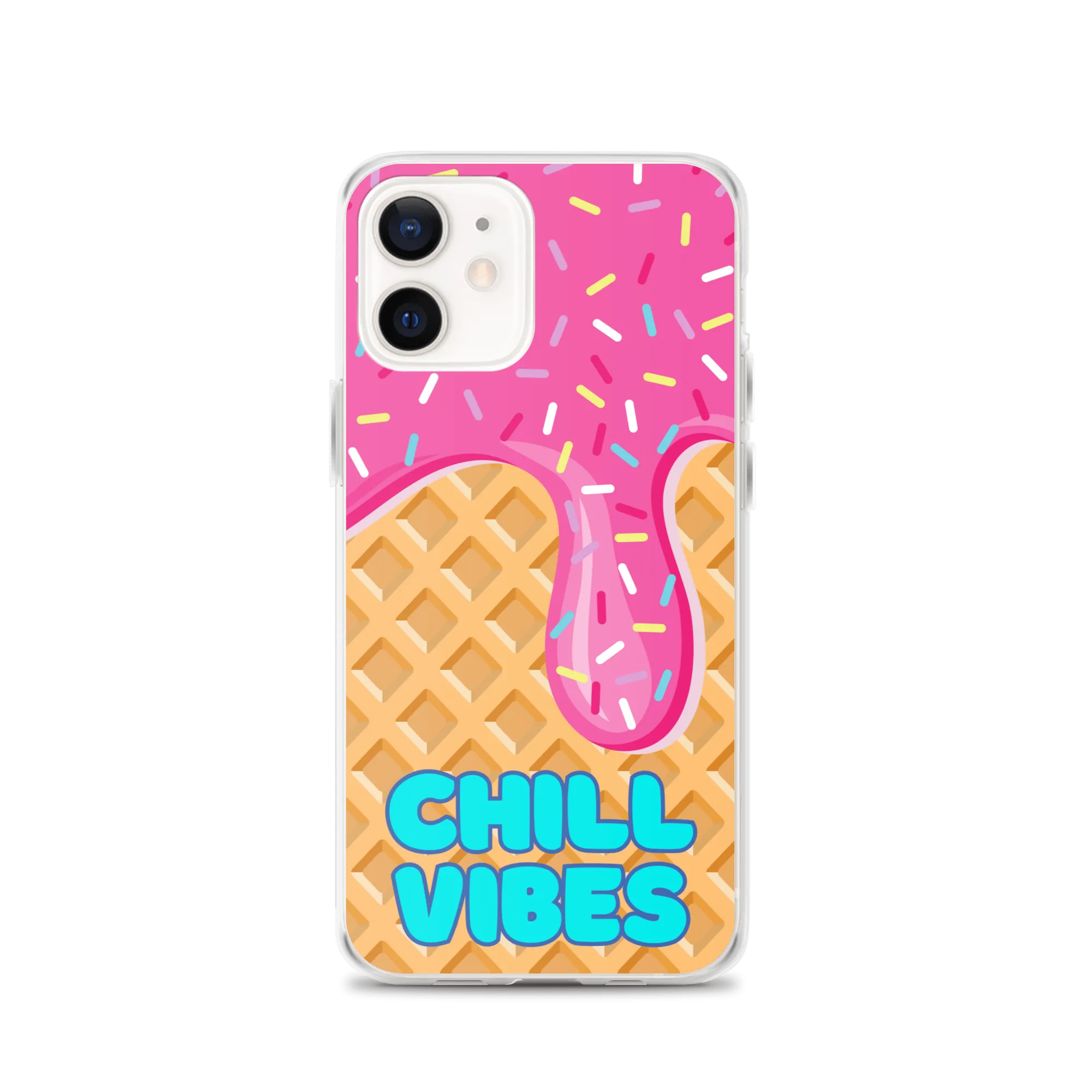 "Chill Vibes" Waffle Cone Phone Case (iPhone 7/7 Plus/8/8 Plus/X/XS/XS Max/XR/11/11 Pro/11 Pro Max/SE/12 mini/12/12 Pro/12 Pro Max/13 mini/13/13 Pro/13 Pro Max/14/14 Plus/14 Pro/14 Pro Max)