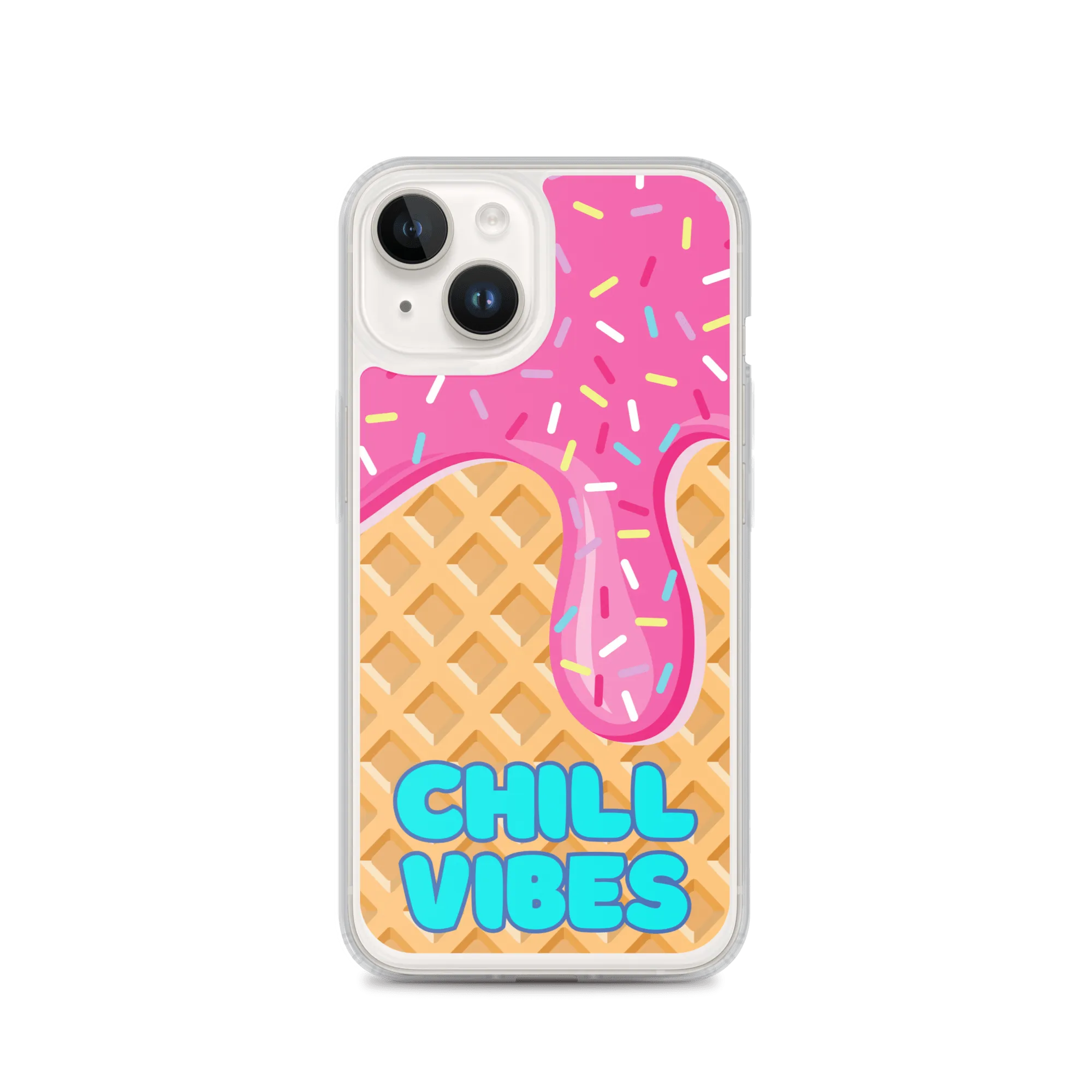 "Chill Vibes" Waffle Cone Phone Case (iPhone 7/7 Plus/8/8 Plus/X/XS/XS Max/XR/11/11 Pro/11 Pro Max/SE/12 mini/12/12 Pro/12 Pro Max/13 mini/13/13 Pro/13 Pro Max/14/14 Plus/14 Pro/14 Pro Max)