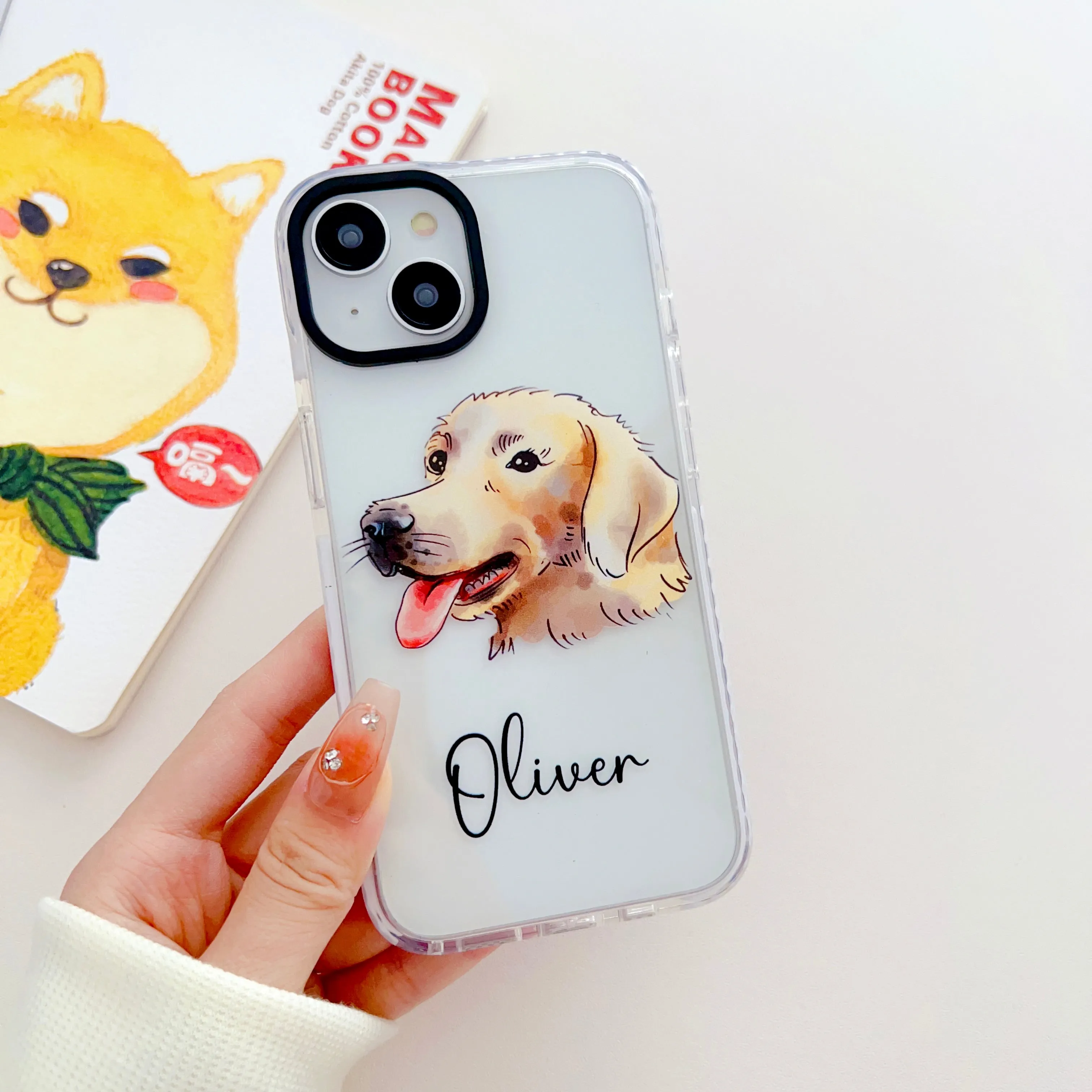 Realistic Watercolor Dog Face Customised Impact Proof Designer Silicon Case