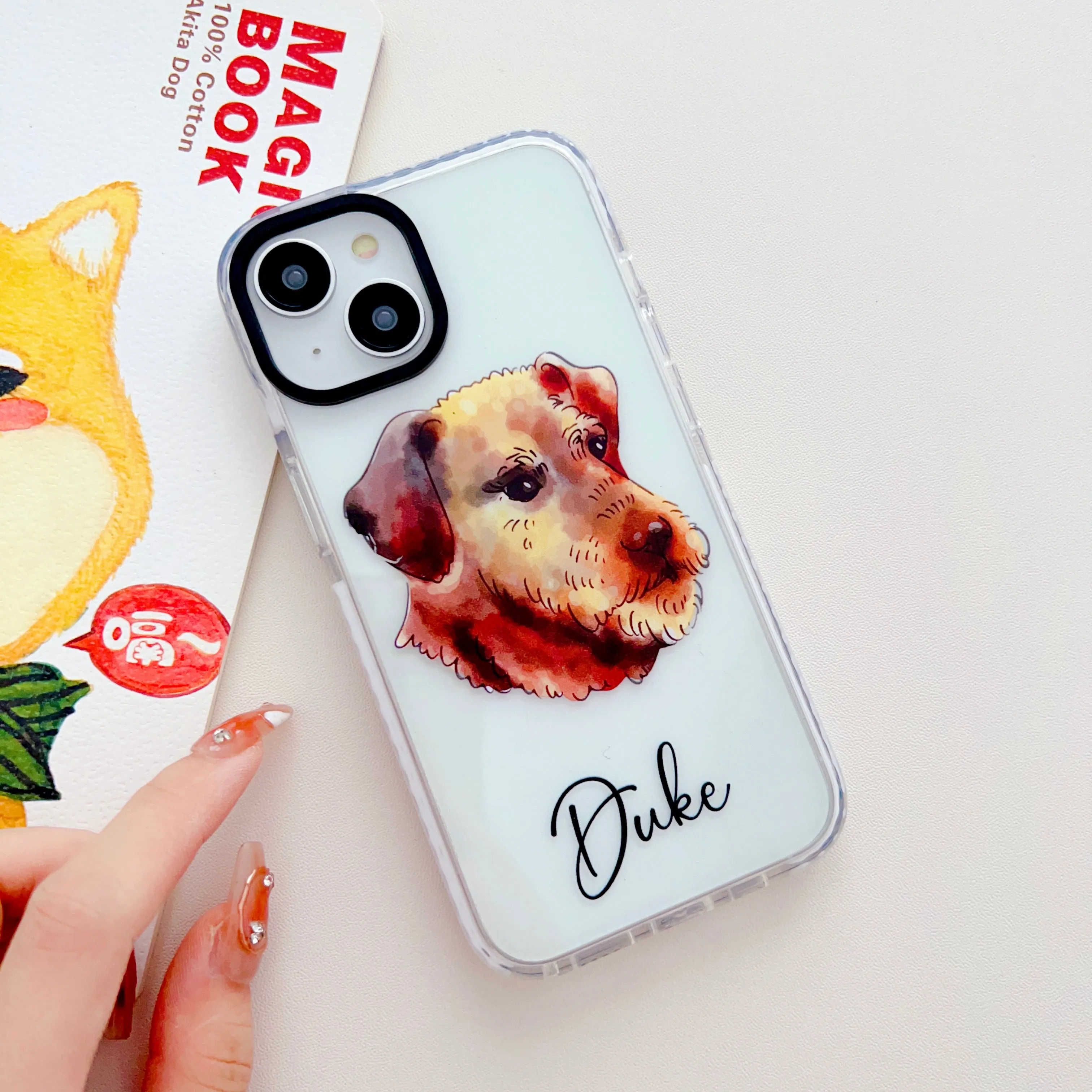 Realistic Watercolor Dog Face Customised Impact Proof Designer Silicon Case