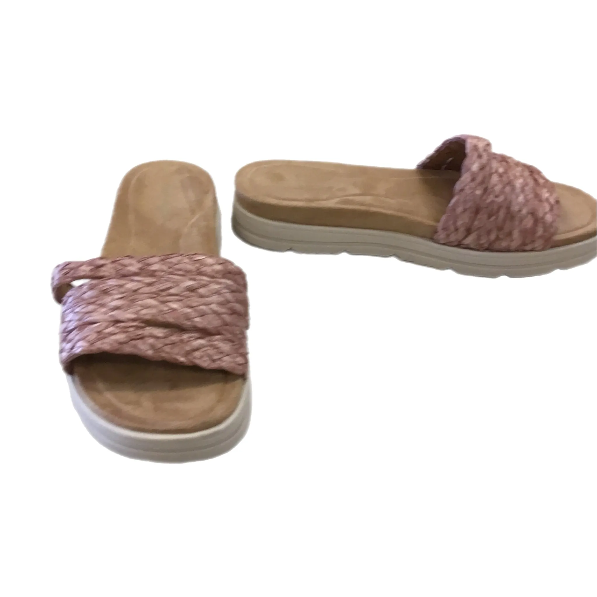 Shoes Flats By Easy Spirit In Pink & Tan, Size: 8