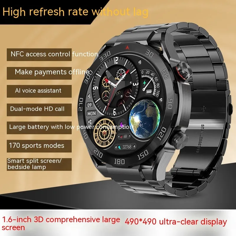 Smart Watch Waterproof Multi-functional Ultra-thin 16 Large Screen Monitoring Heart Rate Blood Pressure Bluetooth Calling