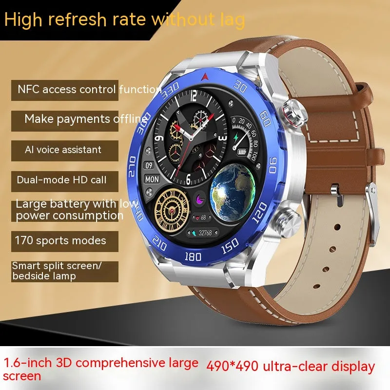 Smart Watch Waterproof Multi-functional Ultra-thin 16 Large Screen Monitoring Heart Rate Blood Pressure Bluetooth Calling