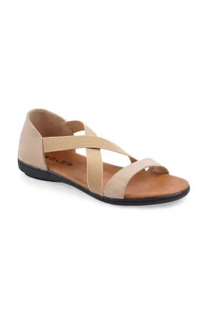 SOLES Beige Flat Sandals - Neutral Elegance