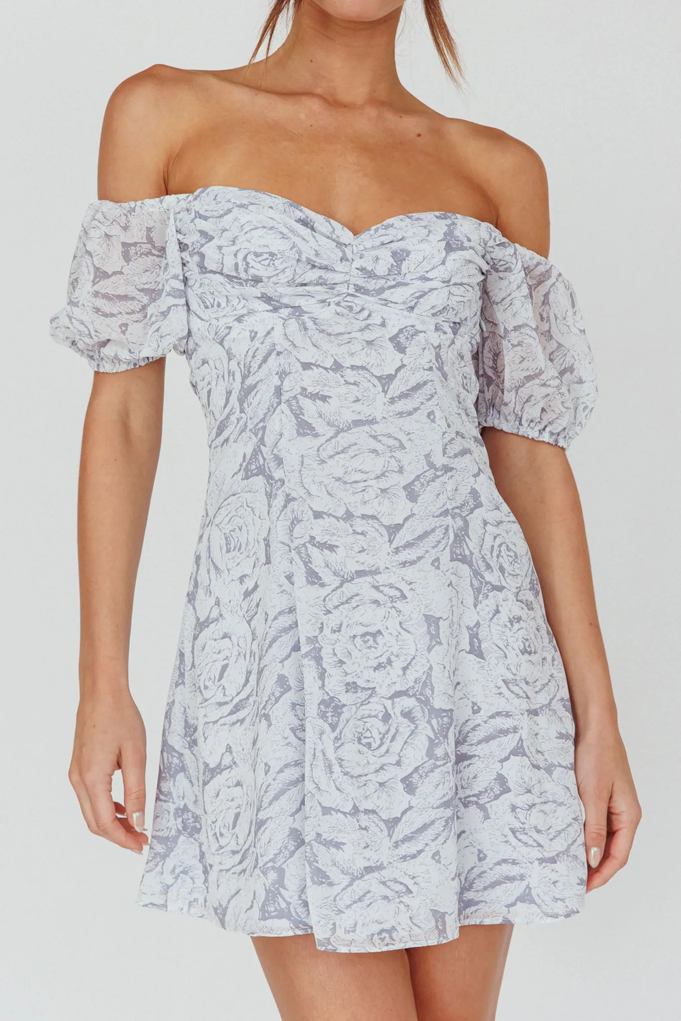 Summer To Remember Lace-Up Back Dress Floral Ink