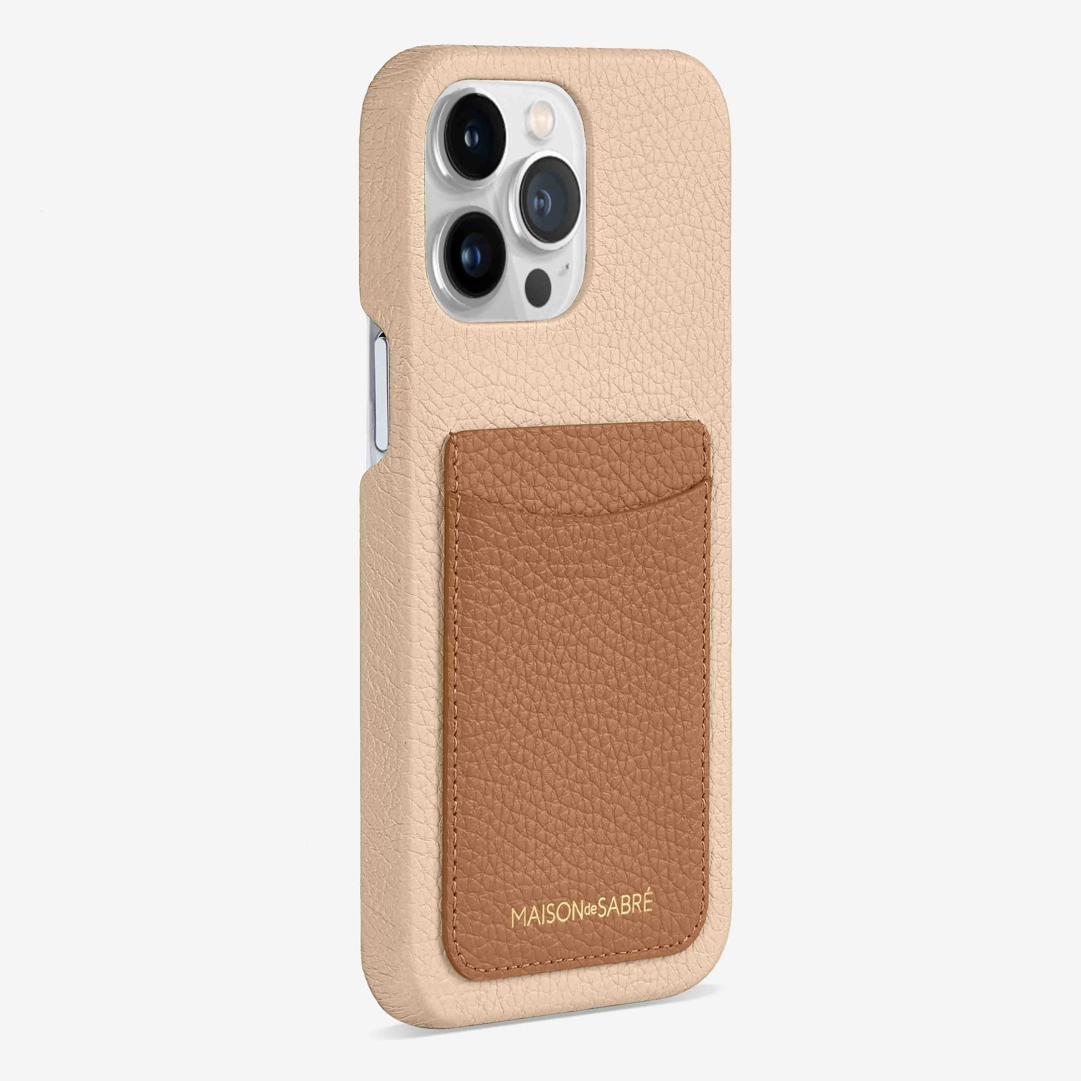 The Card Phone Case iPhone 13 Pro Max - Sandstone Nude