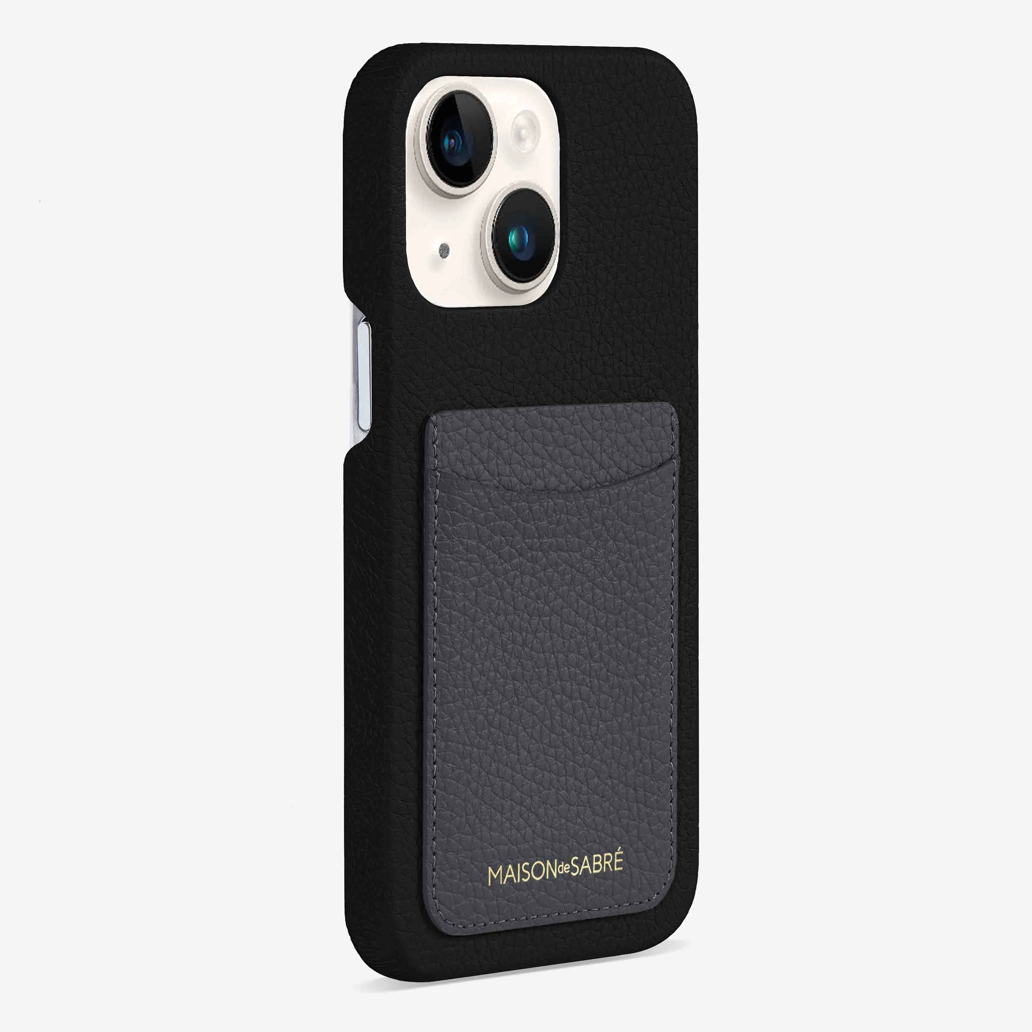 The Card Phone Case iPhone 14 Plus - Graphite Caviar