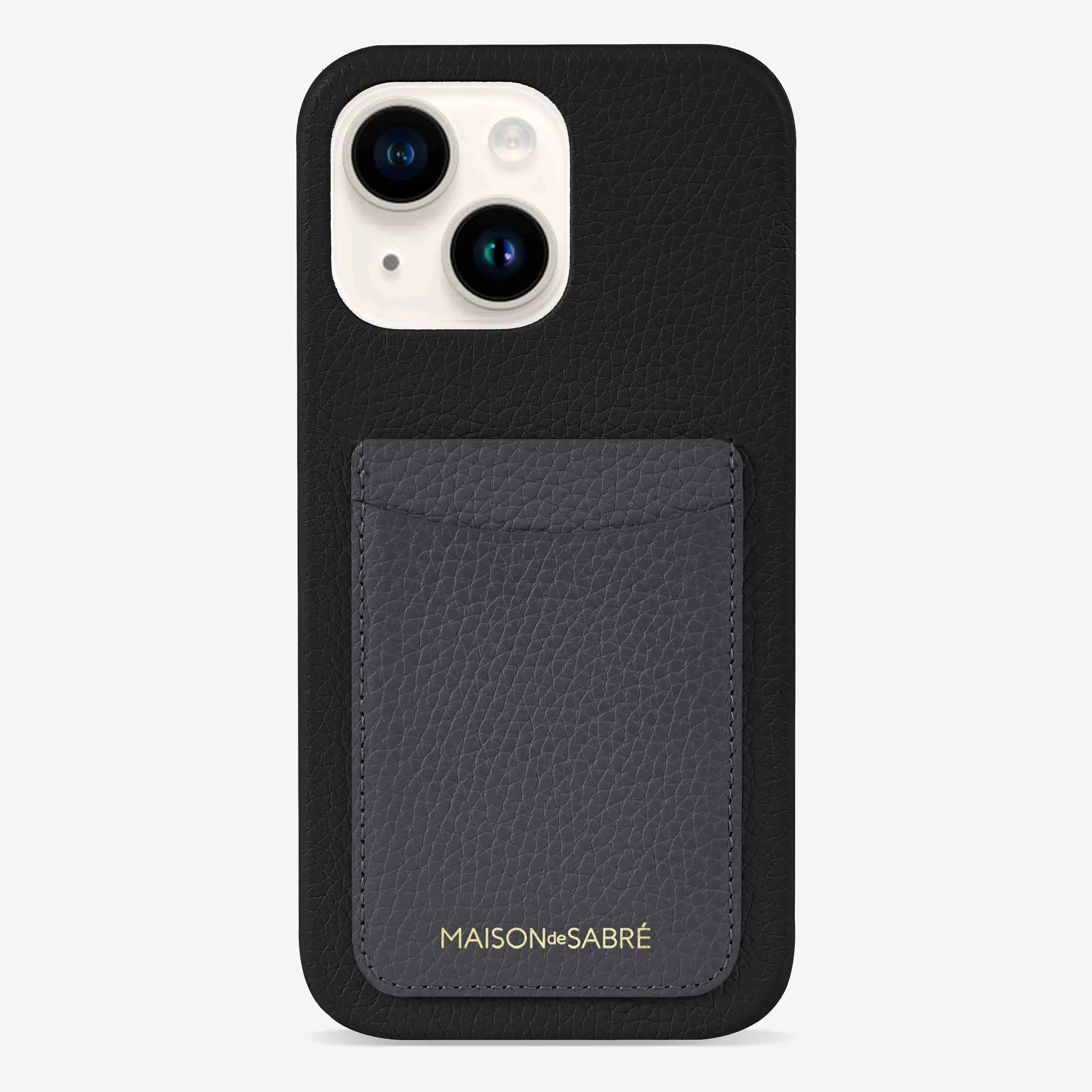 The Card Phone Case iPhone 14 Plus - Graphite Caviar