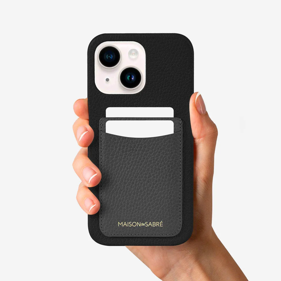 The Card Phone Case iPhone 14 Plus - Graphite Caviar