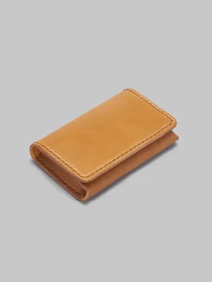 The Flat Head Handsewn Shinki Cordovan Card Case Camel